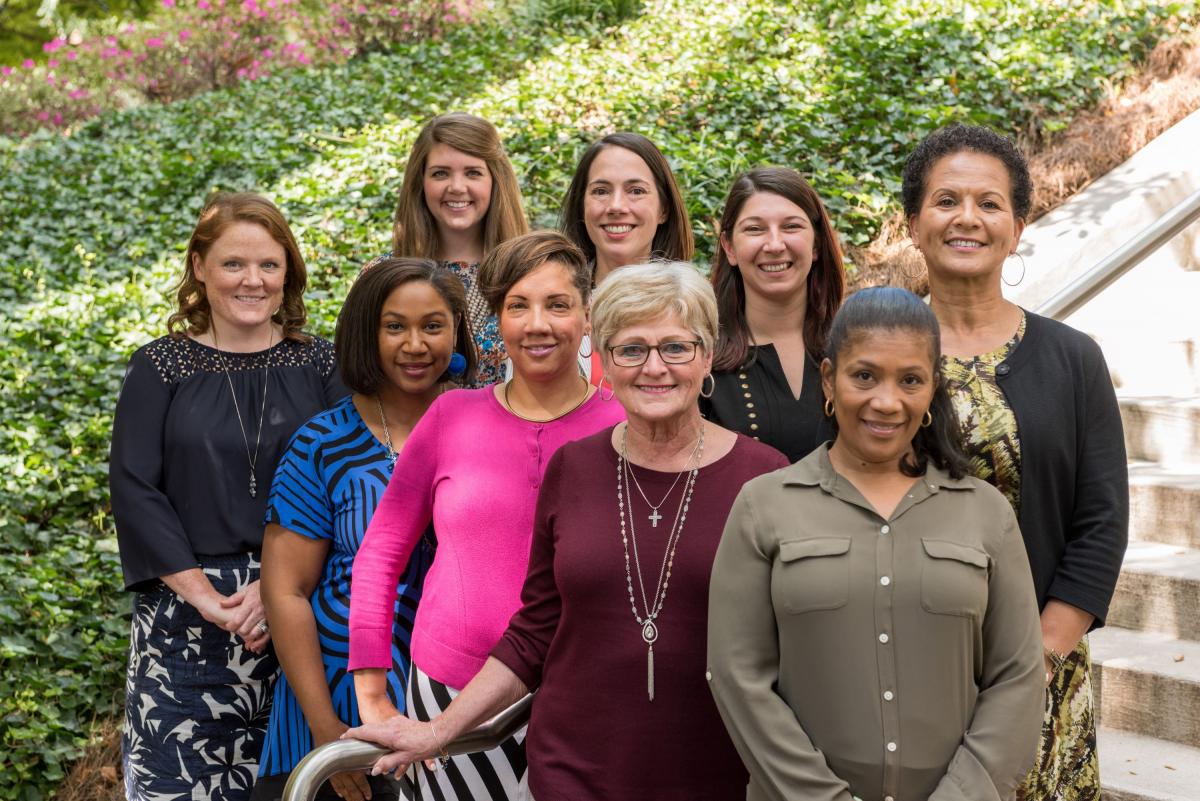 Staff members posing for a group shot