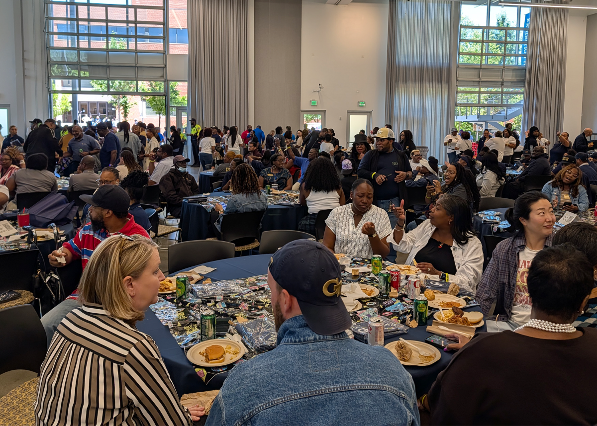 employees at tables